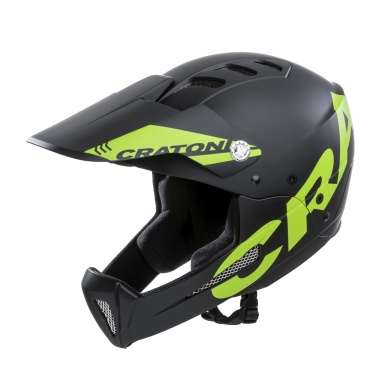 Cratoni Fahrradhelm Shakedown (Full Protection) schwarz/lime matt